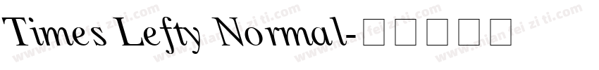 Times Lefty Normal字体转换